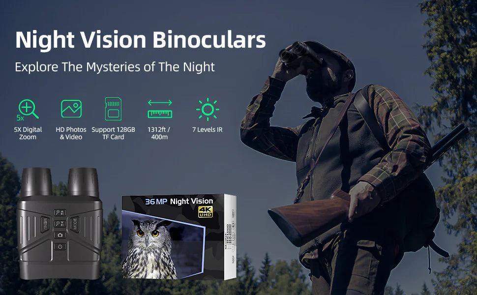 Ultra Clear 4K 36MP Night Vision Binoculars