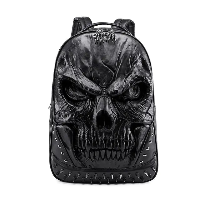 Skull Leather Backpack