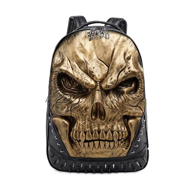 Skull Leather Backpack