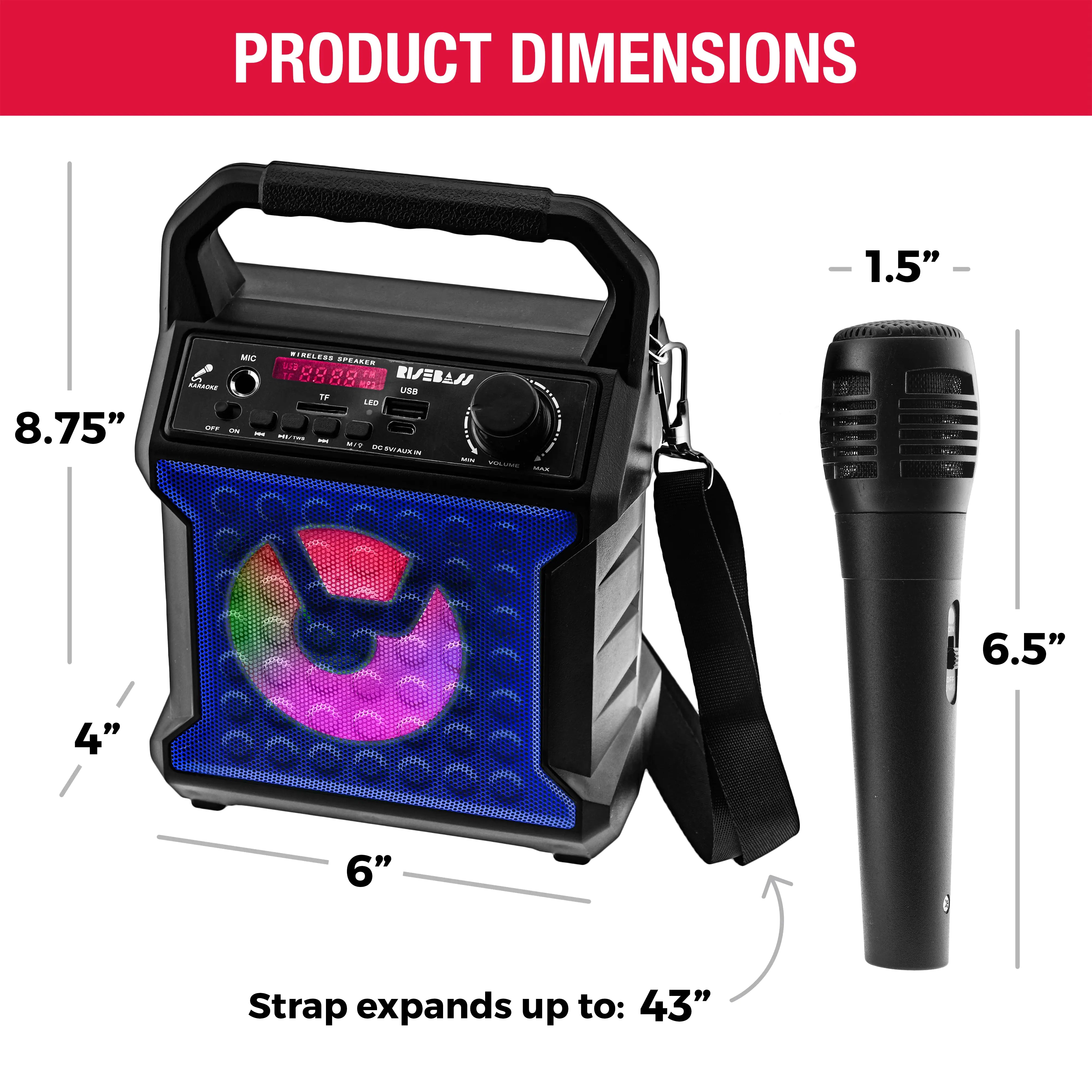 Risebass Portable Karaoke Machine