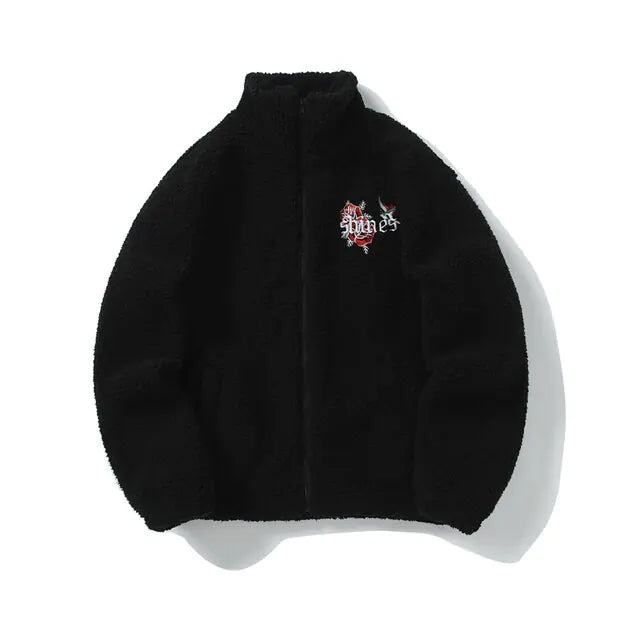 Flower Embroidery Thermal Jacket