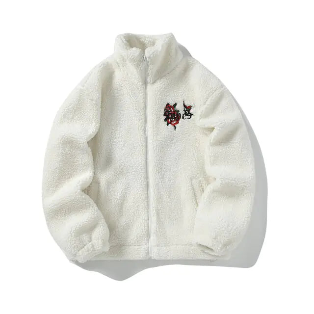 Flower Embroidery Thermal Jacket