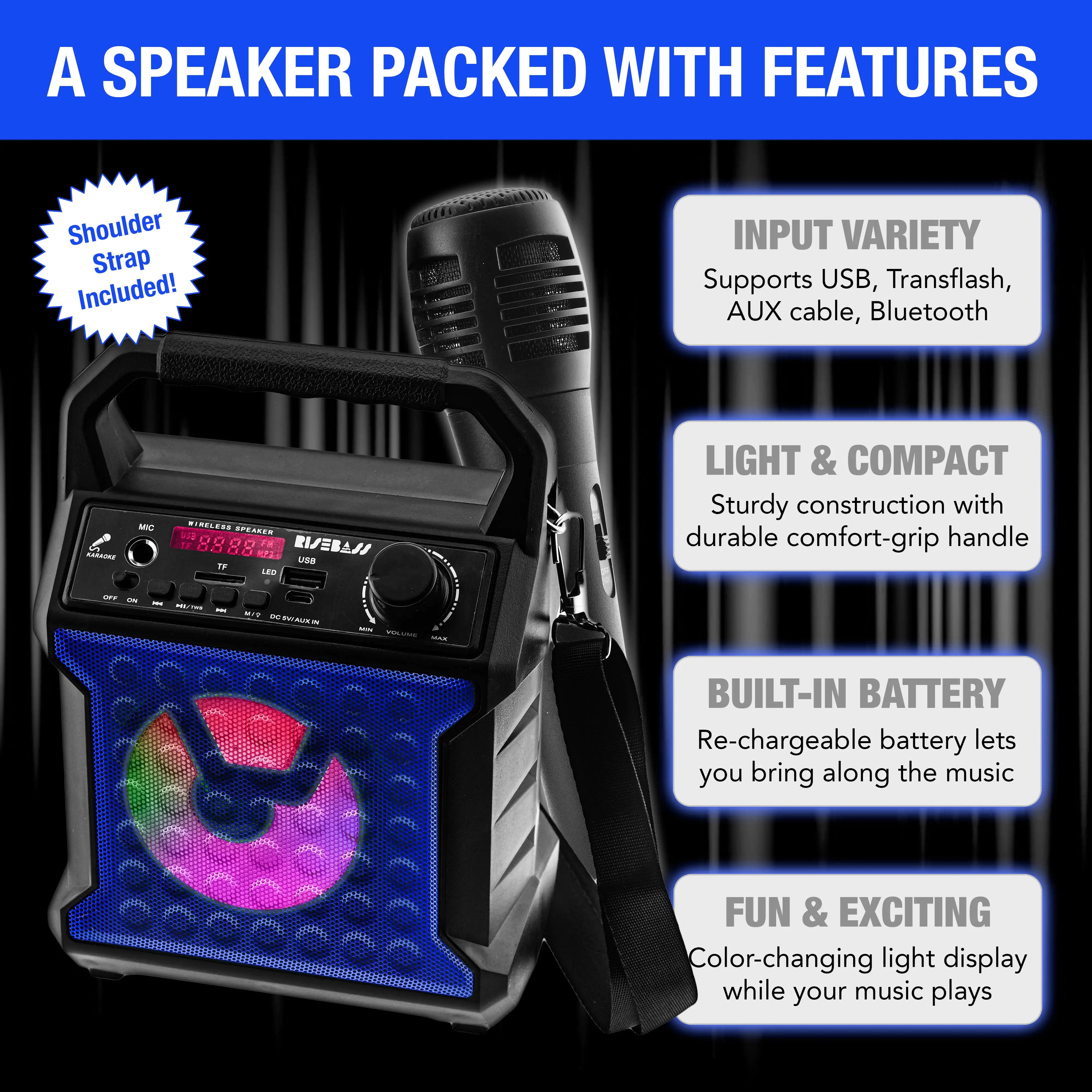 Risebass Portable Karaoke Machine